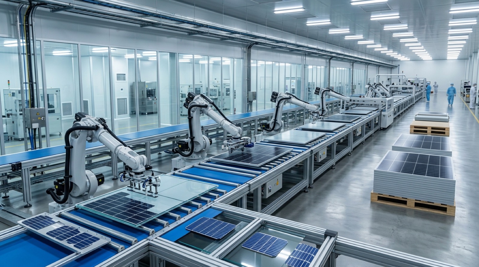 TPC Solar panel manufacturing line with laminate module process