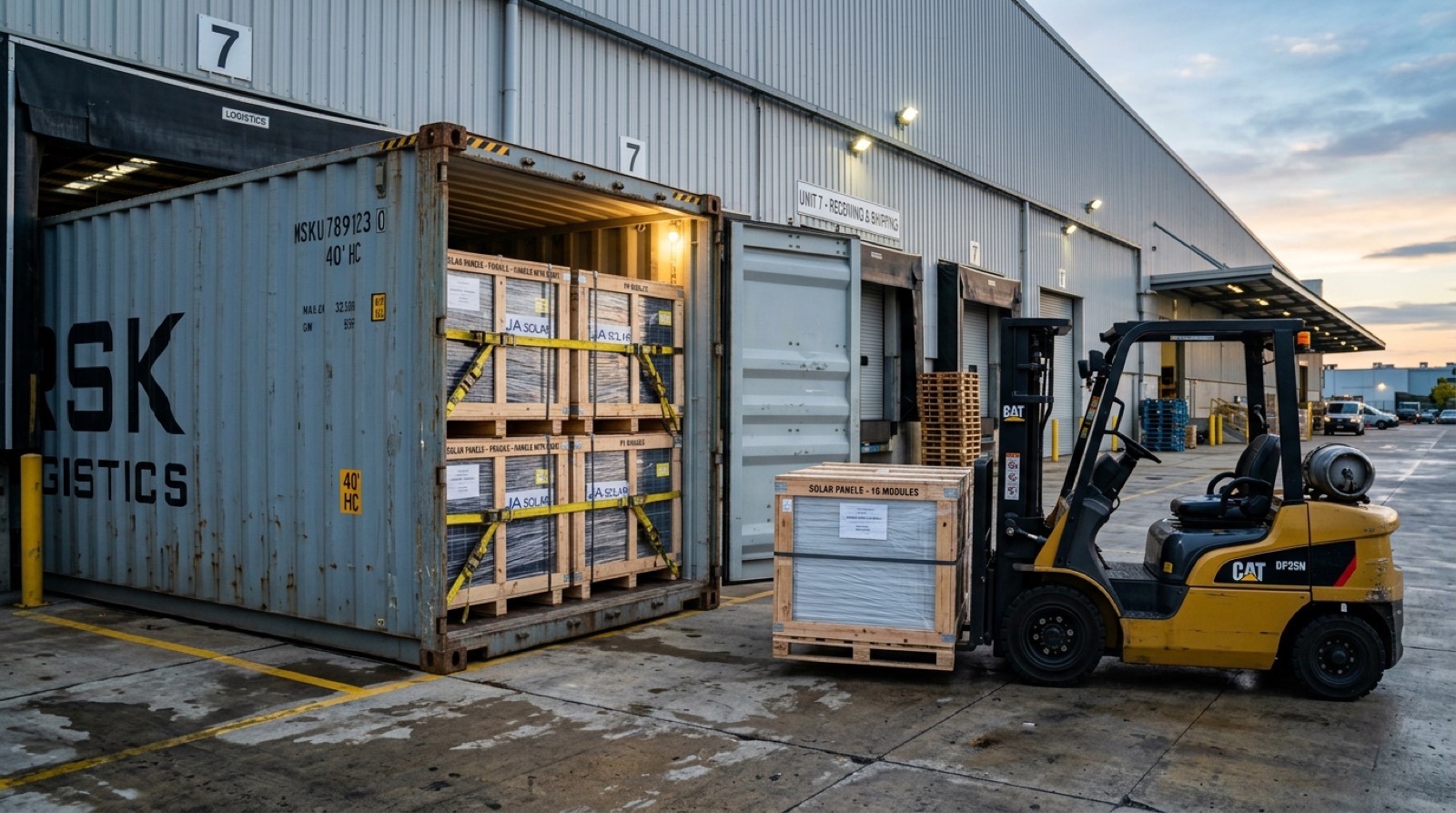 Equipment loaded onto truck