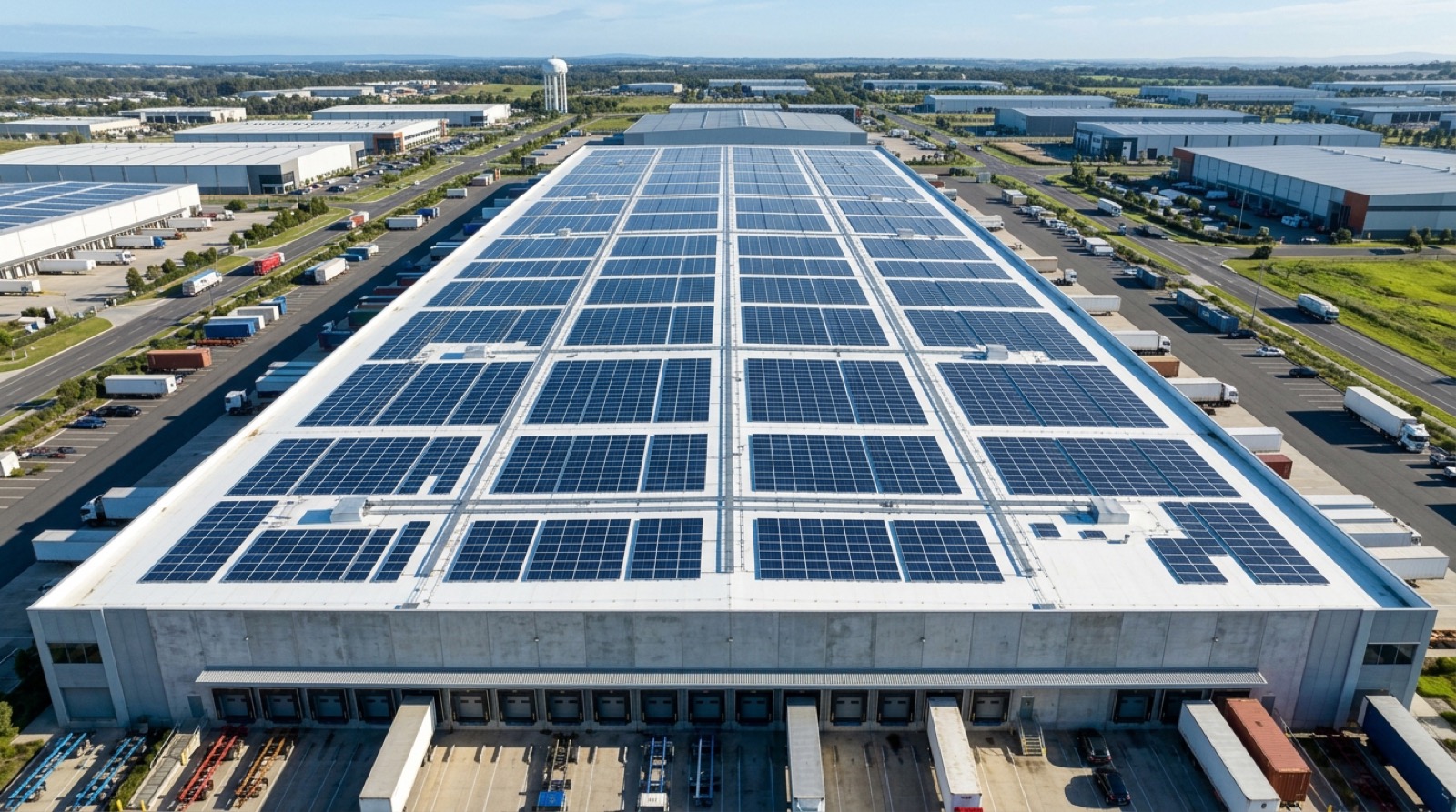 Commercial rooftop solar array