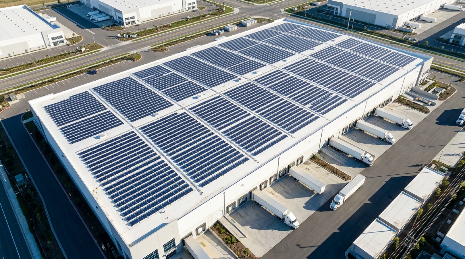 Industrial rooftop PV array