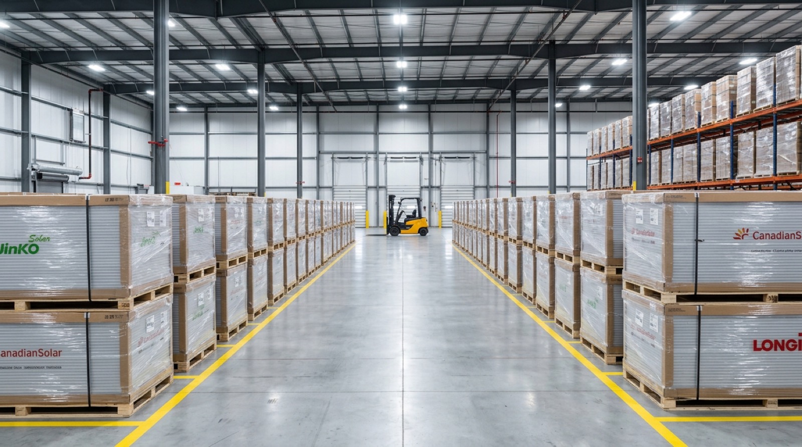 Cold storage warehouse interior